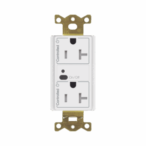 Receptáculo inalámbrico Lutron VIVE / 20 A, control inteligente en los 2 conectores.
