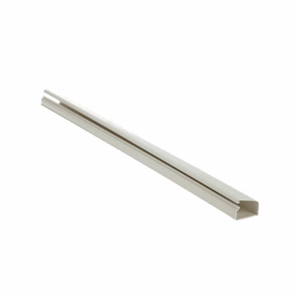 Canaleta LD10 de PVC rígido, con cinta adhesiva para instalación sin herramientas, de 38.4 x 24 x 3048 mm, Color Blanco Mate