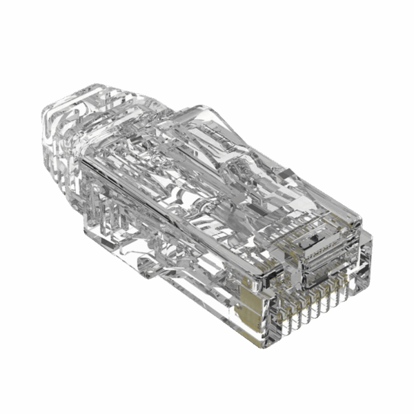 Plug RJ45 Cat6/6A, Para Cable UTP de Calibre 28 AWG, Chapado en Oro de 50 micras, Paquete de 100 piezas