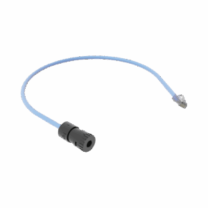Cable de Conexión en Campo Jack a Plug RJ45, Categoría 6A, CMP (Plenum), 0.5 Metros, Color Azul