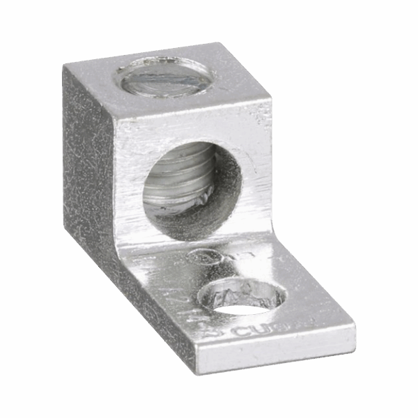 Conector Mecánico de Aluminio, de Un Orificio 1/4" y Un Barril, para Cable de 14 a 2 AWG. 1 Pieza