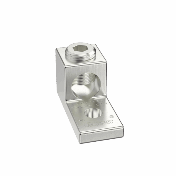 Terminal tipo Lengüeta Recta de Aluminio con Agujero 1/4", y Barril para Cable #14 - 2/0 AWG