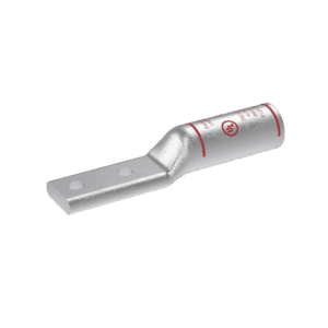 Terminal Conector de Compresión Bimetálica Pan-Lug™ 750 KCMIL, Aluminio Base con Recubrimiento Estañado, y dos Orificios de 1/2″. Tambor con Compuesto que Inhibe el Óxido