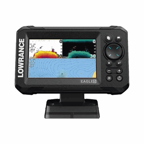 Eagle-5 ecosonda en pantalla horizontal IPS de 5 pulgadas, incluye transductor skimmer 50/200 kHz