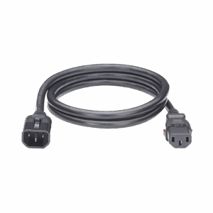 Cable de Alimentación Eléctrica Con Bloqueo de Seguridad, de IEC C14 a IEC C13, 1.2 Metros de Largo, Color Negro, Paquete de 10 Piezas