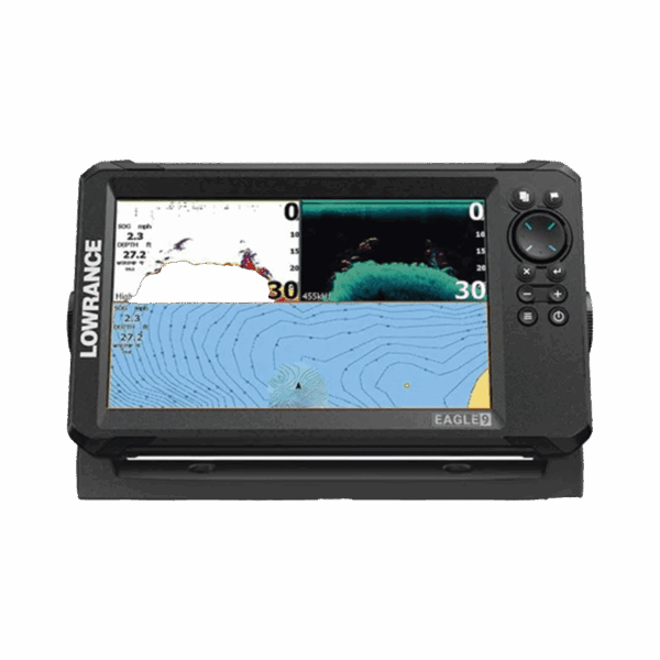 Eagle-9 ecosonda en pantalla horizontal IPS de 9 pulgadas, incluye transductor skimmer 50/200 kHz