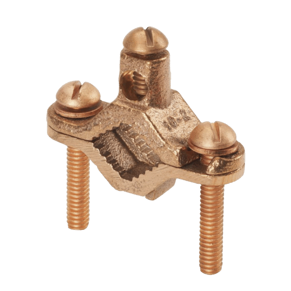 Abrazadera de Bronce para Tierra Física para Conductor 2 AWG, 1 Pieza