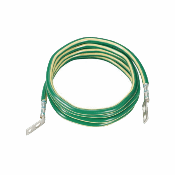 Jumper para Aterrizar Equipos, 6 AWG, con Terminal Doblada a 45 Grados (LCC6-14JAWH-L) Para Conexión a Tierra y Terminal Recta (LCC6 - 14JAW-L) Para Equipos , 2.4 m de Largo