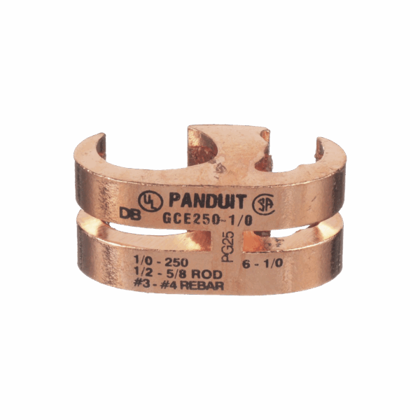Conector de Conexión a Tierra tipo "E" para Conductor 1/0 AWG STR – 250 KCMIL MAIN y 6 AWG SOL – 1/0 AWG STR TAP