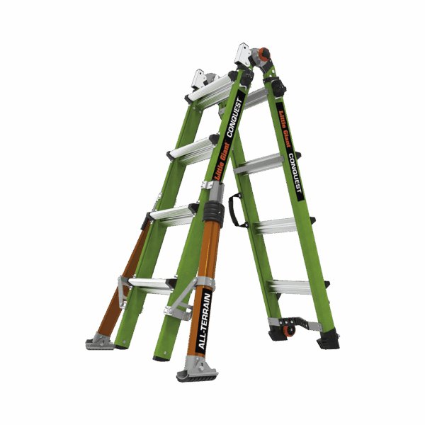 Escalera Multi-Posiciones de 6.7 m (22') para Suelos Inclinados o con Desniveles.