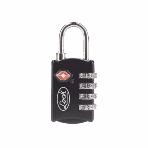 Candado de Combinación Maletero Negro TSA / Medida 30 mm/ / Nivel de seguridad 3 / Discos Programables.