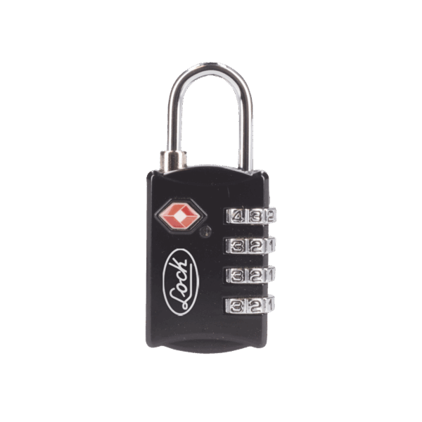 Candado de Combinación Maletero Negro TSA / Medida 30 mm/ / Nivel de seguridad 3 / Discos Programables.