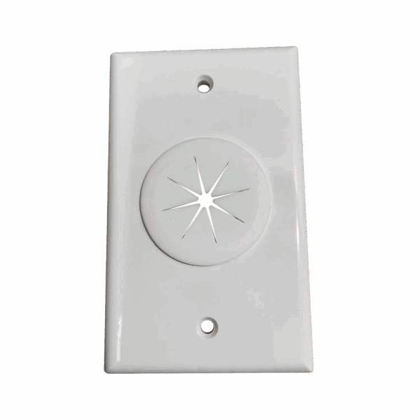 Placa de Pared, con Orificio y Grommet, Ideal para pasar cables