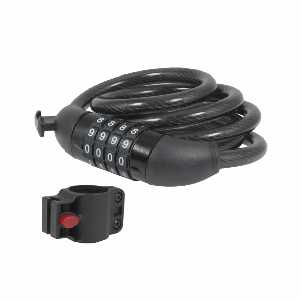 Candado de Cable de Combinación/ Longitud 100 cm / Nivel de seguridad 3/ Discos Programables.