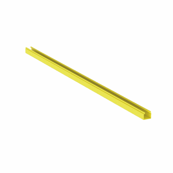 Canaleta FiberRunner™ 2X2 sin Tapa, de PVC Rígido, Color Amarillo, 1.8 m de Largo