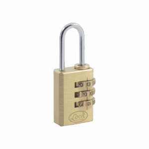 Candado de Latón de Combinación Maletero Programable/ Medida 20 mm / Nivel de seguridad 3 / Discos Programables.