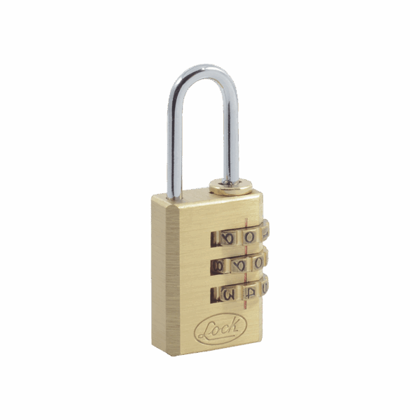Candado de Latón de Combinación Maletero Programable/ Medida 20 mm / Nivel de seguridad 3 / Discos Programables.