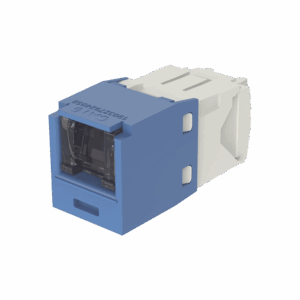 Conector Jack RJ45 Estilo TG con Ventana, Mini-Com, Categoría 6, de 8 posiciones y 8 cables, Color Azul