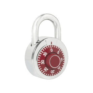 Candado de Combinación / Medida 50 mm/ Nivel de Seguridad 3 / Combinación de Disco / Color Rojo.
