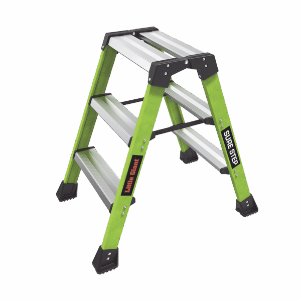 Escalera Plegable 2 Peldaños de Fibra de Vidrio / Tamaño 66 cm ( 2' 2").