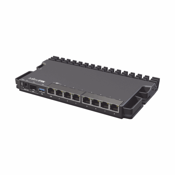 (RB5009UG+S+IN) RouterBoard, CPU 4 Núcleos, 8 Puertos Gigabit, 1 SFP+, Solo RouterOS v7