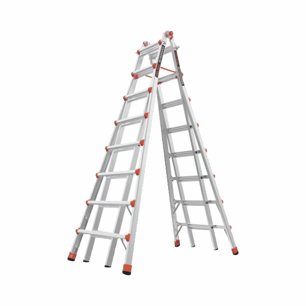 Escalera telescópica en "A" de 4.5 metros de aluminio.