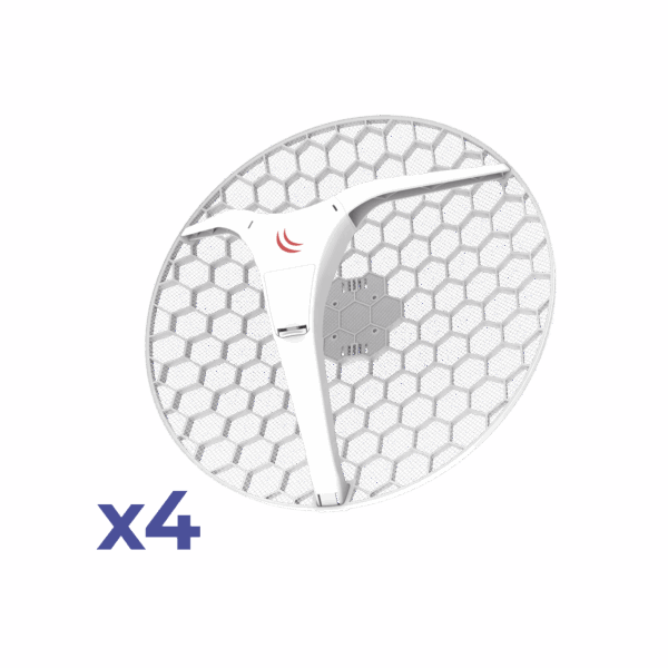 (LHG XL 5 ac 4 Pack) CPE y PtP en 5GHz  802.11 a/n/ac con Antena de Rejilla de 27dBi. "Ahora con Más Velocidad y Mayor Distancia"