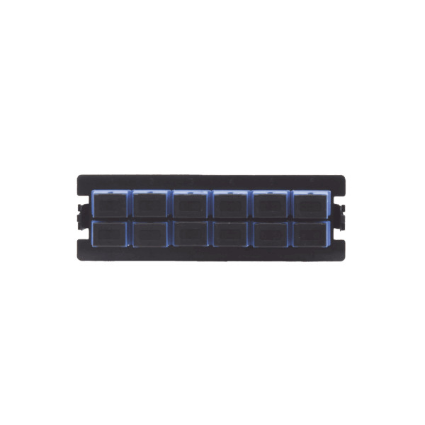 Placa acopladora para Distribuidor de Fibra Óptica LP-ODF-8024, incluye 12 acopladores SC Simplex Para fibra Monomodo (12 fibras)