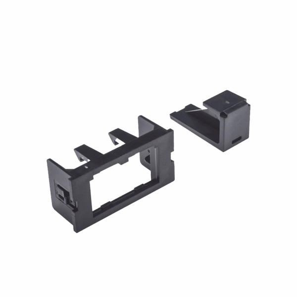 Adaptador de 2 Módulos Mini-Com, Para Marcos Interlink, Color Negro, 1 Pieza