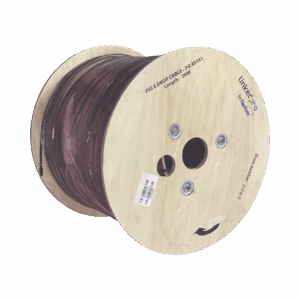 Carrete de 2 km de Fibra Óptica Aérea Mini Figura 8 G.657A1 tipo Drop, Monomodo de 2 Hilos (bifibra), Diseñada para Fusionarse, Color Negro, Span 80, (No Soporta Conectores Mecánicos)