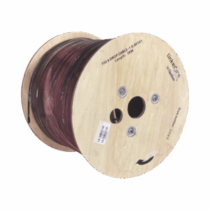 Carrete de 2 km de Fibra Óptica Aérea Mini Figura 8 G.657A1 tipo Drop, Monomodo de 1 Hilo (unifibra), Color Negro, Span 80