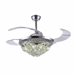 Ventilador de Techo con Luminario LED de  110 V CA 50/60 Hz /  88 W /4500 Lm / 6500 – 4 000 – 2 700 K /3 Tonos de Luz / 1075 mm / 6 Velocidades /No Dimeable.