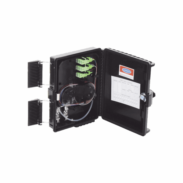 Cierre de Empalme para 24 fusiones de fibra óptica, Interior/Exterior, con 8 acopladores SC/APC y splitter 1x8 SC/APC Incluido, IP65