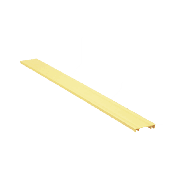 Tapa para Canaleta Ranurada Tipo H, de 2 in de Ancho, 1828.8 mm de Largo, Color Amarilo