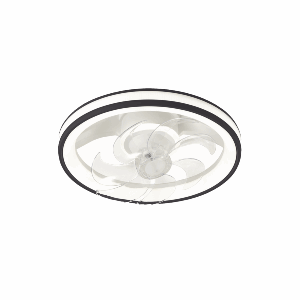 Ventilador de Techo con Luminario LED de  110 V CA 50/60 Hz /  88 W /4500 Lm / 6500 - 4 000 - 2 700 K /3 Tonos de Luz / 501 mm / 6 Velocidades / Dimeable / Color Blanco y Negro.