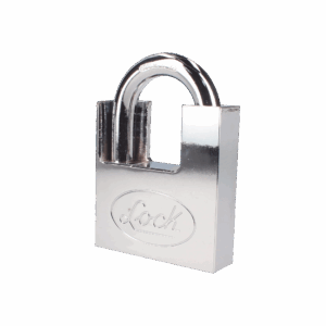 Candado de acero con Guarda Anti Palanca/ Acabado en Cromo Satinado / Doble Cerrojo / Medida 70 mm/ Nivel de seguridad 7/ 4 Llaves Abloy.
