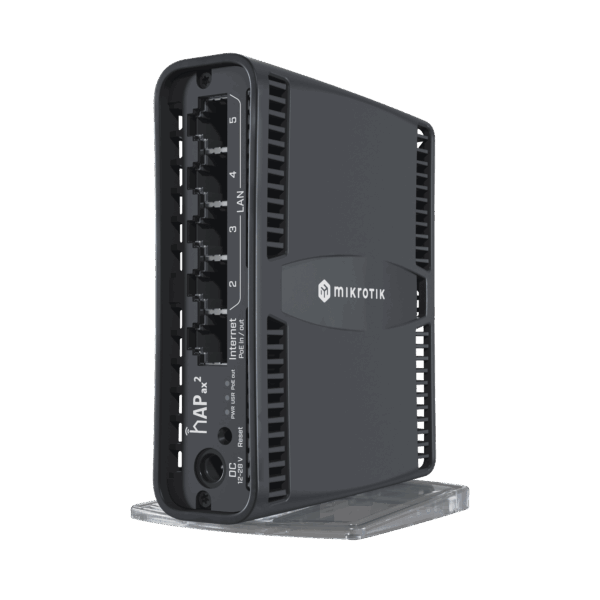 (hAP ax2) Router inalámbrico Wi-Fi 6 160mW de Potencia, 5 puertos gigabit, Port 1 PoE in/out