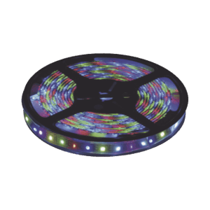 Tira Led Multicolor de 5 m / Uso Exterior / Potencia 22 W / 900 lm/ 12 V CD / Necesario transformador  (No incluido).