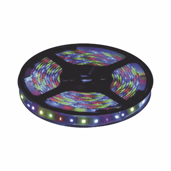Tira Led Multicolor de 5 m / Uso Exterior / Potencia 22 W / 900 lm/ 12 V CD / Necesario transformador  (No incluido).