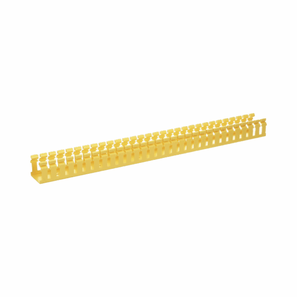 Canaleta Ranurada de PVC sin Tapa, Tipo H (Tapa Abisagrada), 2 in de Ancho, 2 in de Alto y 1828.8 mm de Largo, Color Amarillo