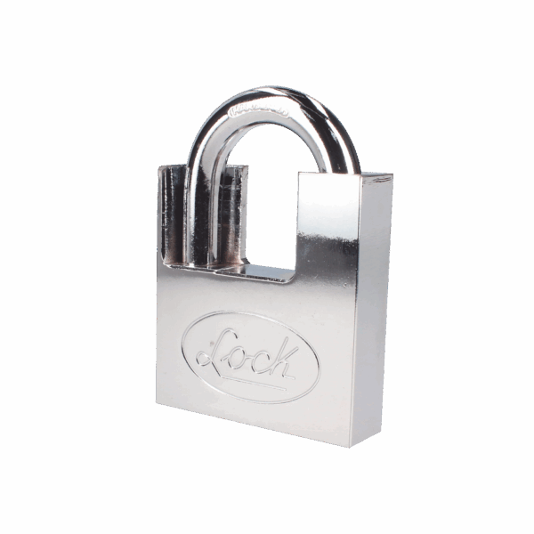 Candado de acero con Guarda Anti Palanca/ Acabado en Cromo Satinado / Doble Cerrojo / Medida 40 mm/ Nivel de seguridad 7/ 4 Llaves Abloy.