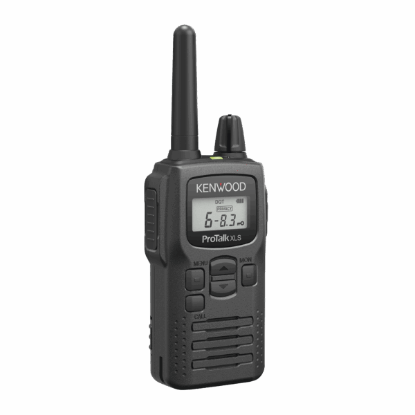 Radio portátil UHF 450-470 MHz, 2 W, 16 canales, Resistente a Golpes MIL-STD-810, manos libres VOX. Incluye antena, batería, cargador y clip