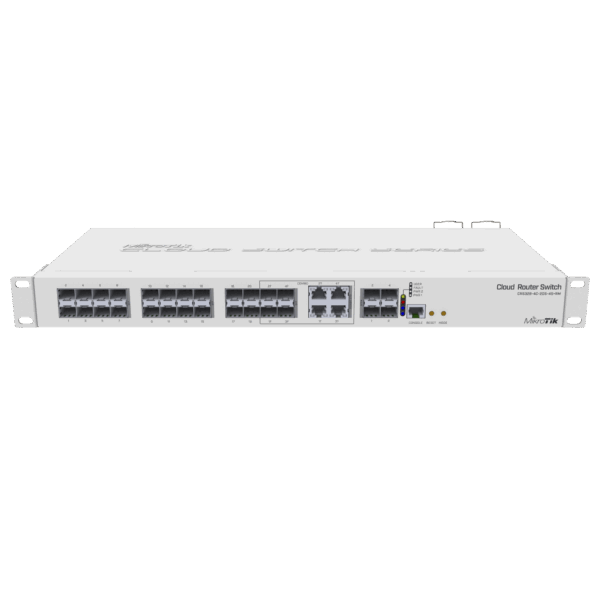 (CRS328-4C-20S-4S+RM) Cloud Router Switch Administrable L3, 4 puertos combo TP/SFP, 20 Puertos SFP, 4 Puertos SFP+