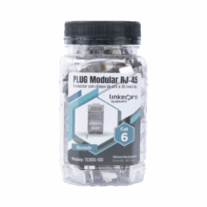 Bote con 100 Piezas de Plug Modular RJ45 Cat6 blindado con p...