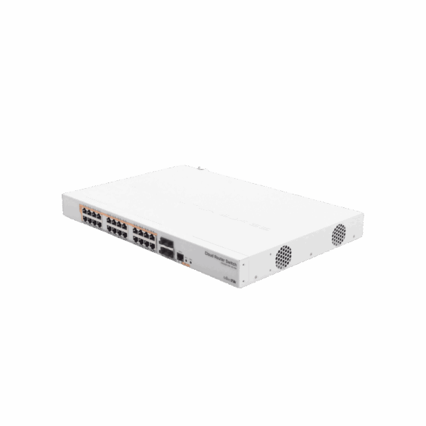 CRS328-24P-4S+RM - 24 port Gigabit Ethernet router/switch with four 10Gbps SFP+