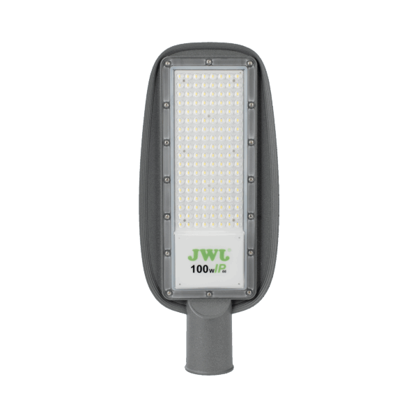 Luminaria LED  de 100 W / 100 - 265 V CA~50/60 Hz / Fotocelda  / Color Blanco/ Dimensiones 200 x 465 x 78 mm / Ángulo de Luz 135°.
