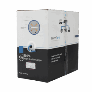 Bobina de cable U/UTP Cat6A de 305 mts, Color Azul, CMR, soporta 10G-BaseT para transmisión de frecuencias de hasta 500MHz, UL