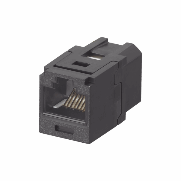 Módulo Acoplador RJ45 a RJ45, Mini-Com, Categoría 6, Color Negro