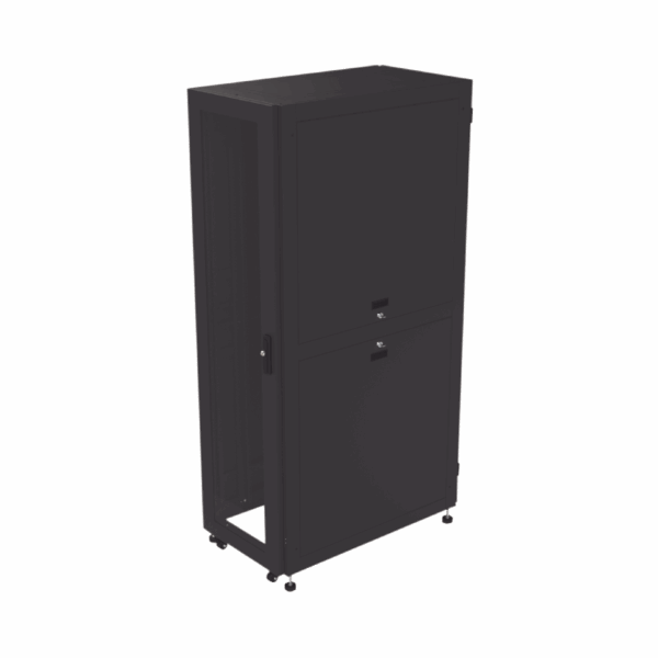 Gabinete para Telecomunicaciones Rack Estándar de 19", 42UR, 600 mm Ancho x 1000 mm Profundidad. Fabricado en Acero, Se envía el Gabinete Armado.