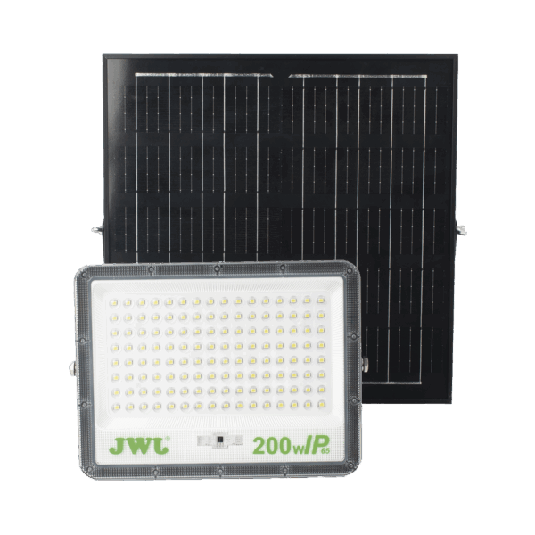 Reflector con Panel Solar 200 W /  Batería 3.2  V CD / T.C.C. 6 500 K / IP66.